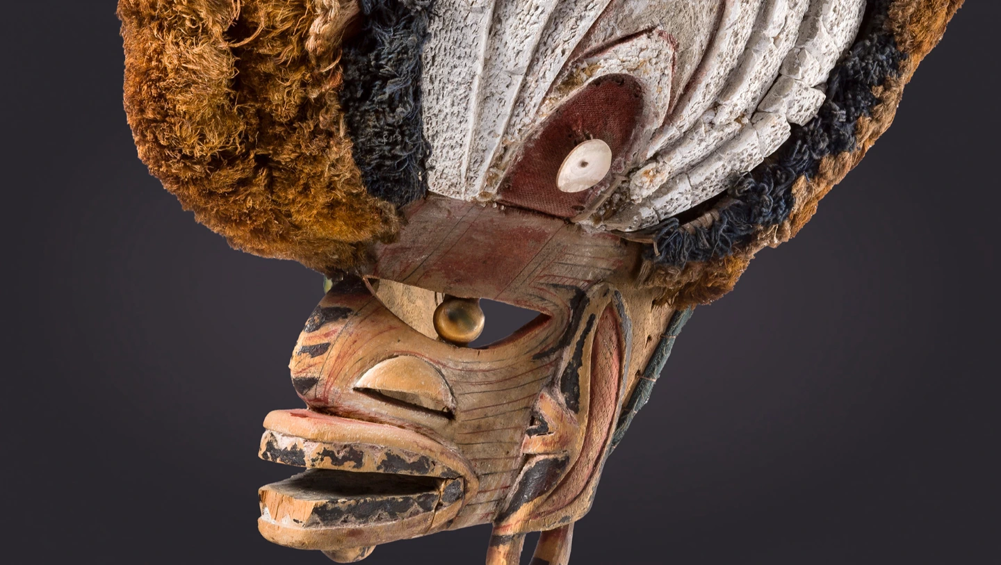 Tatanua helmet mask from New Ireland, Bismarck Archipelago in Papua New Guinea